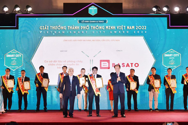 Cơ sở dữ liệu về Phòng Cháy, Chữa Cháy và Truyền Tin Báo Sự Cố BASATO – Giải pháp báo cháy 4.0 tự hào vinh danh Giải thưởng Thành phố thông minh Việt Nam 2022