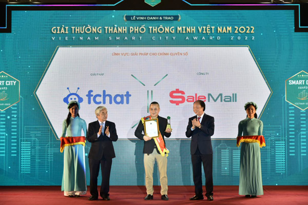 Fchat đạt Giải thưởng Thành phố thông minh Việt Nam 2022 (Vietnam Smart City Award 2022) tại hạng mục Giải pháp cho chính quyền số